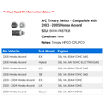 thumbnail image 2 of A/C Trinary Switch - Compatible with 2003 - 2005 Honda Accord 2004, 2 of 2