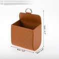 thumbnail image 4 of Unique Bargains Car Trash Can Hanging Car Air Vent Faux Leather Trash Bin 1 Pc Brown, 4 of 7