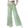 thumbnail image 2 of Sunnin Striped Drawstring Waist Pants with Pockets Straight Leg Relaxed Fit Casual Wear, 2 of 7