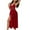 Wine, variant on Women's Mesh Sheer Spaghetti Strap Nightgown V-Neck Long Sleep Dress with High Slit & Lace Trim, Elegant Home Wear