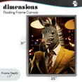 thumbnail image 4 of Stupell Industries Glam Trendy Debonair Zebra Gray Floating Frame Canvas Art, 25 x 31, by Ray Powers, 4 of 8