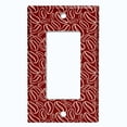 thumbnail image 2 of Metal Light Switch Wall Plate Outlet Cover (Coffee Espresso Mocha Bean Maroon Pattern - Single Rocker), 2 of 2