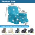 thumbnail image 3 of Renewold Blue Snowflakes Cover for Recliner Chair Non-Slip Dog Chair Cover 4 Pieces Couch Slipcover Recliner Christmas Decor with Elastic Bottom and Side Pocket for Kids Pets Dogs, 3 of 8