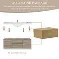 thumbnail image 6 of Demi Bonn 60" Floating Bathroom Vanity with Sink, Resin Top Basin and 2 Soft Close Drawers, 2 Storage Cabinet, Faucets and Drains Not Included, Gray, 6 of 9