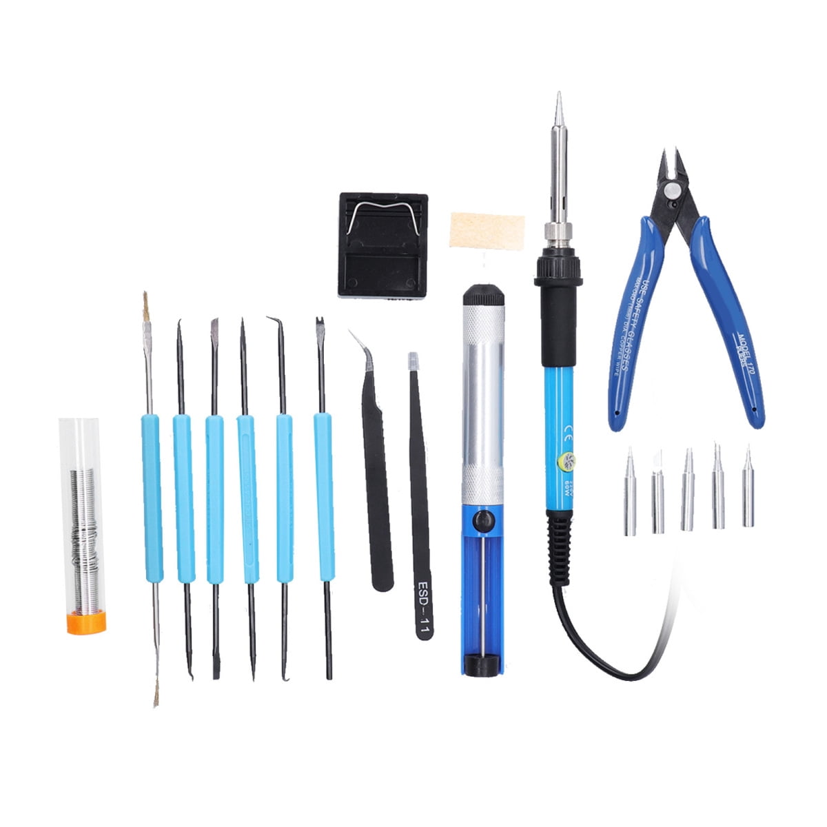 Soldering Iron Kit with Electric Soldering Iron Welding Iron Tips for DIY EnthusiastsUS Plug