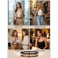 thumbnail image 5 of Punplita Women’s Black Belt, PU Leather Gold Buckle Belt for Jeans Pants Dresses, 5 of 5