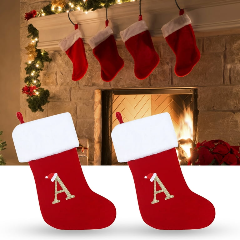 Christmas stocking with letters deals