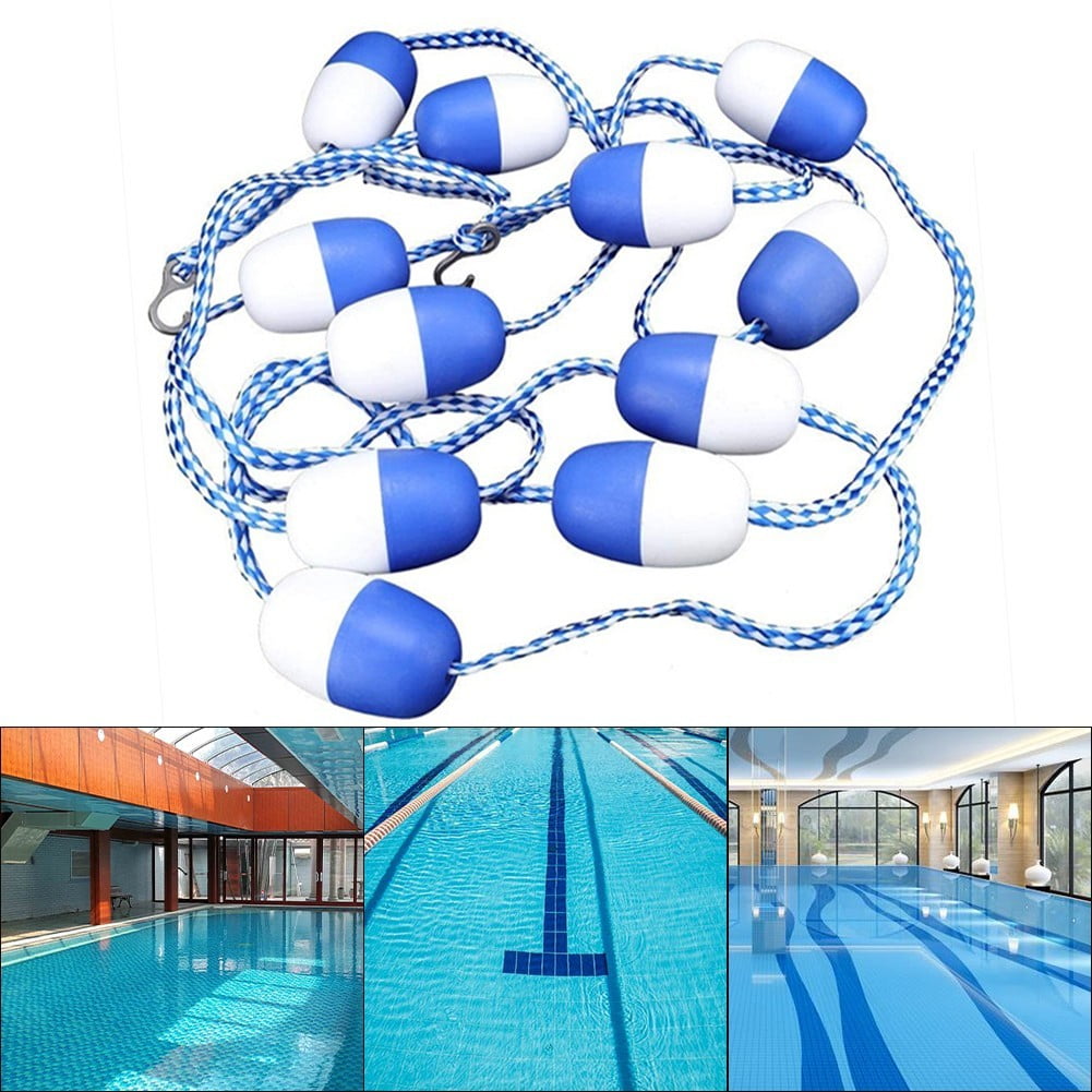 Ligne Flottante De Piscine TOPINCN 5m - Nylon, 11 Balles, Forte Flottabilité, Pour Délimitation Couloir Sécurité