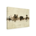 thumbnail image 2 of Michael Tompsett 'Wichita Kansas Skyline Vintage' Canvas Art, 2 of 3