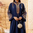 thumbnail image 6 of Elegant Women's Embroidered Pullover Dress Robe Long Sleeve Abaya for Daily Wear, 6 of 8