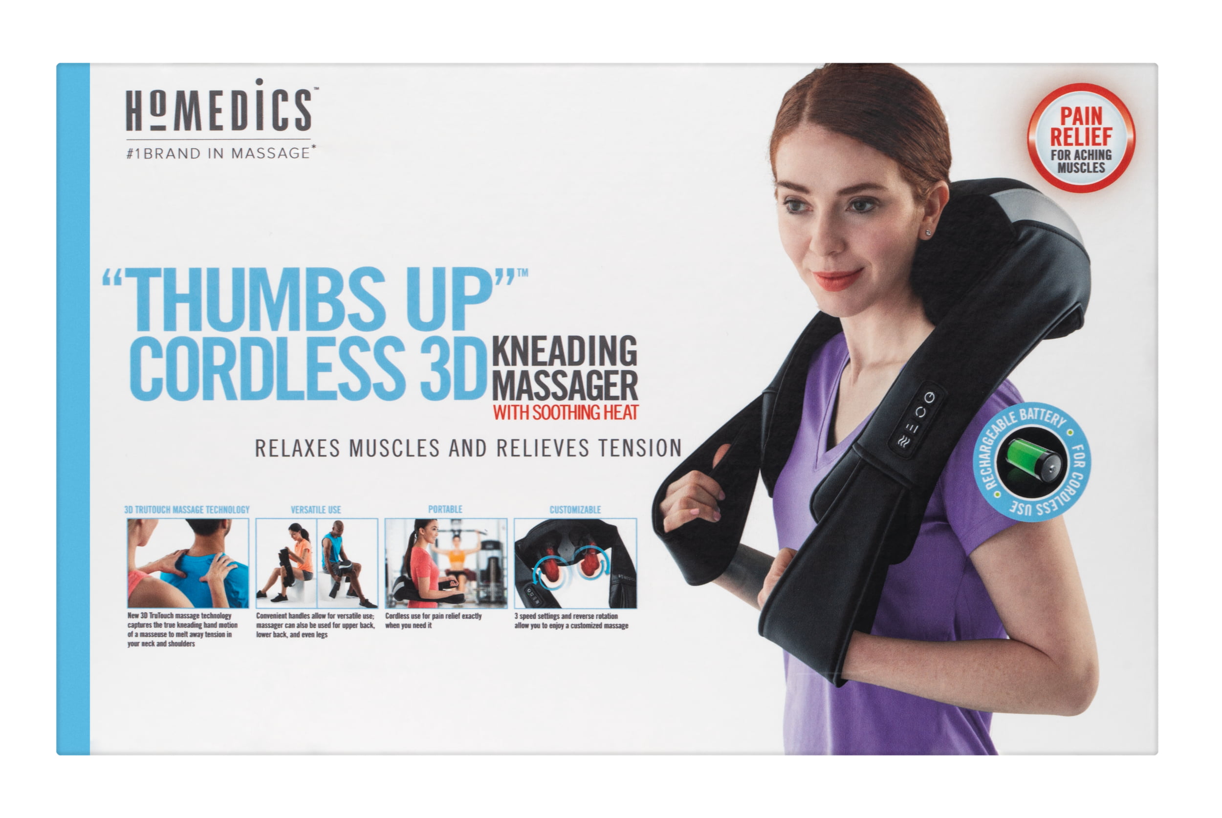 Homedics Nms-630h Cordless 3d Trutouch Neck & Shoulder Massager W
