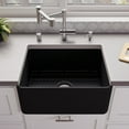 thumbnail image 3 of Black Matte Smooth Apron 24" x 18" Single Bowl Fireclay Farm Sink, 3 of 9