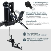 Yescom 800-Lbs Motorcycle Trailer Hitch 2 Tow Receiver Scooter Carrier Steel Hauler Hitch Mount Rack