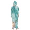 thumbnail image 3 of Soft Big Kids Onesie Pajamas Cozy Loose-Fit Jumpsuits for kids with Pockets for Christmas Lounge & Play Beautiful Watercolor Stars, 3 of 8