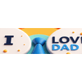 thumbnail image 4 of Heart Pattern I Love Dad Decorative Banner Tie Design Father's Day Celebration for Father's Day Celebration Party Decoration Indoor Use, 4 of 8
