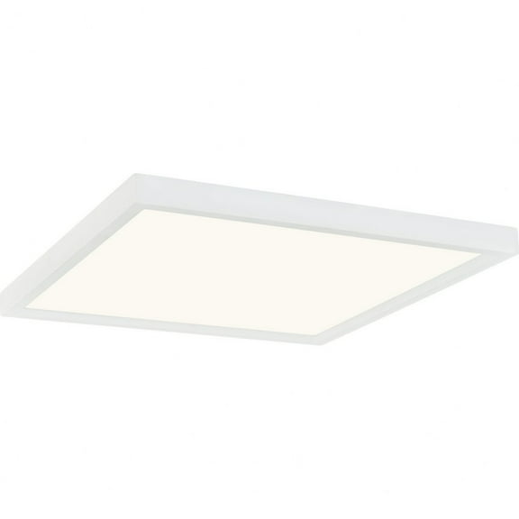OST1615W Quoizel Lighting Outskirts - 30W 1 LED Flush Mount in Transitional style - 15 Inches wide by 1 Inch high-White Lustre Finish