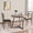 Retro color, variant on Round Kitchen Table and Chair Set of 2 with Upholstered Seat, Small Dining Table for 2, Metal + Wood Dining Table Round for Apartment, Studio & Bristro