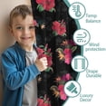 thumbnail image 3 of Blackout Kids Curtains,Pioneer Flower Floral Print Pattern Childrens Insulated Curtains Set Of 2,Bedroom Essentials,Toddler Room Decor 52"x84", 3 of 5