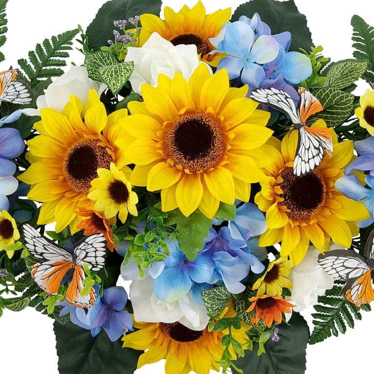 Mainstays 30in Outdoor Artificial Floral Headstone Saddle