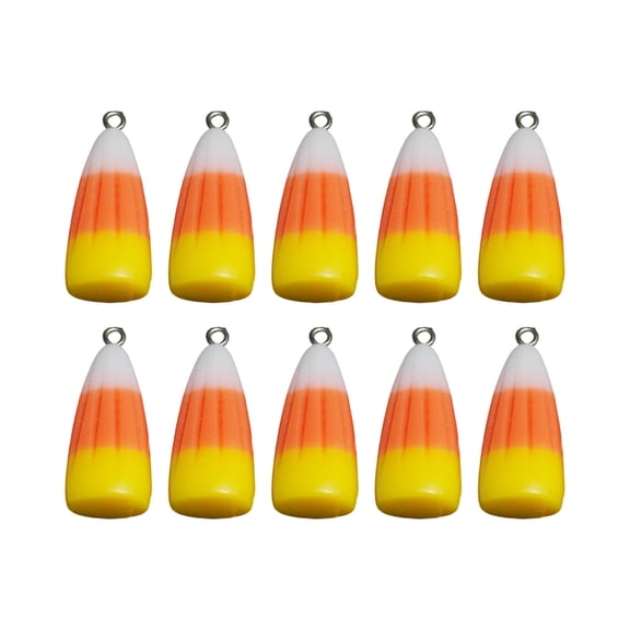 10PCS Resin Candy Corn Charms Halloween Jewelry Supplies for Costume Accessories & Party Decorations