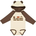 thumbnail image 3 of Inktastic Thanksgiving Here for the Food Boys or Girls Long Sleeve Baby Bodysuit, 3 of 5