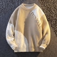 thumbnail image 1 of Styesk Chandail pour Hommes Tricoté Col Rond Élastique Couleurs Assorties Texture Tendance, 1 of 9