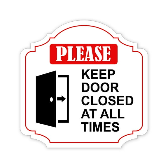 Heritage Plus Please Keep Door Closed At All Times Wall or Door Sign | Business Workplace Etiquette Signage - Medium