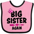 thumbnail image 3 of Inktastic Big Sister Again with Bow and Arrow Girls Baby Bib, 3 of 4