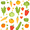 White Vegetables Pattern, variant on Yayeee 40oz Stainless Steel Tumbler with Straw and Handle Double-Wall Insulated Travel Water Bottle, Green Vegetables Pattern