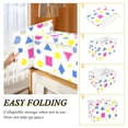 thumbnail image 2 of Yayeee Collapsible Cube Storage Bin with Lid Fabric Closet Decorative Basket with Handles, Yellow Retro Round, 2 of 7