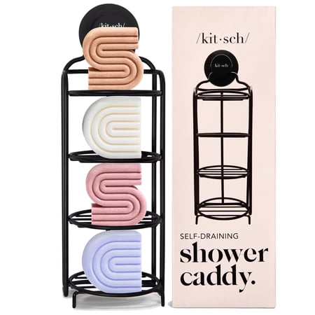 Shower Hanging With Suction Cup – Self-draining Shampoo Bar Holder & Shelves For Conditioner Bars Soap Rust Proof Bathroom And Wall Mount Or Free-standing Organizer