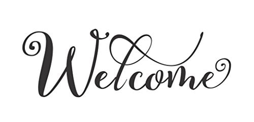 Welcome Cursive Wall Letters Words for Front Door Entry Vinyl Lettering ...