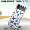 thumbnail image 5 of Dteck Case for Samsung Galaxy Z Flip4,Shockproof Butterfly Patterned Case Slim Ligweight Hard Back Cover for Galaxy Z Flip4 5G,Blue, 5 of 5