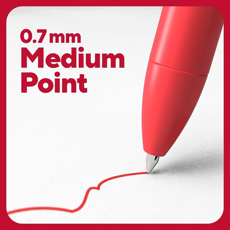 TRU RED Retractable Gel Pens, 0.7mm, Red, Dozen - Walmart.com