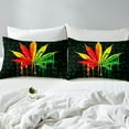 thumbnail image 4 of Erosebridal Hippie Cannabis Bed Sheets Set Full Size, Rainbow Tie Dye Marijuana Bedding Sets Full Size, Microfiber 4-Piece, 4 of 6