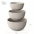 thumbnail image 6 of Beautiful 3-Piece Stoneware Nesting Mixing Bowl Set, Porcini Taupe by Drew Barrymore, 6 of 8