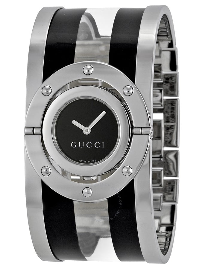 gucci twirl stainless steel ladies watch