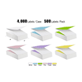 thumbnail image 3 of 8NET 4 x 6" Assorted Colors (Blue/Green/Pink/Yellow) Fanfold Direct Thermal Mailing Shipping Labels Self Adhesive, 4000 Labels per case, Compitable with Most Thermal Printers, 3 of 6