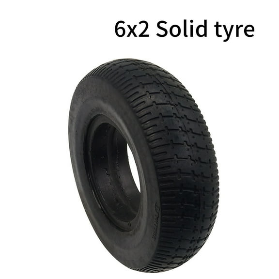 6Inch Solid Tire 6x2.0 Electric Scooter Foam Wheels 6x2 Solid Tire Explosion-Proof Tire For Electric Scooter Wheelchair Wheel Chair Truck F0 Pneumatic