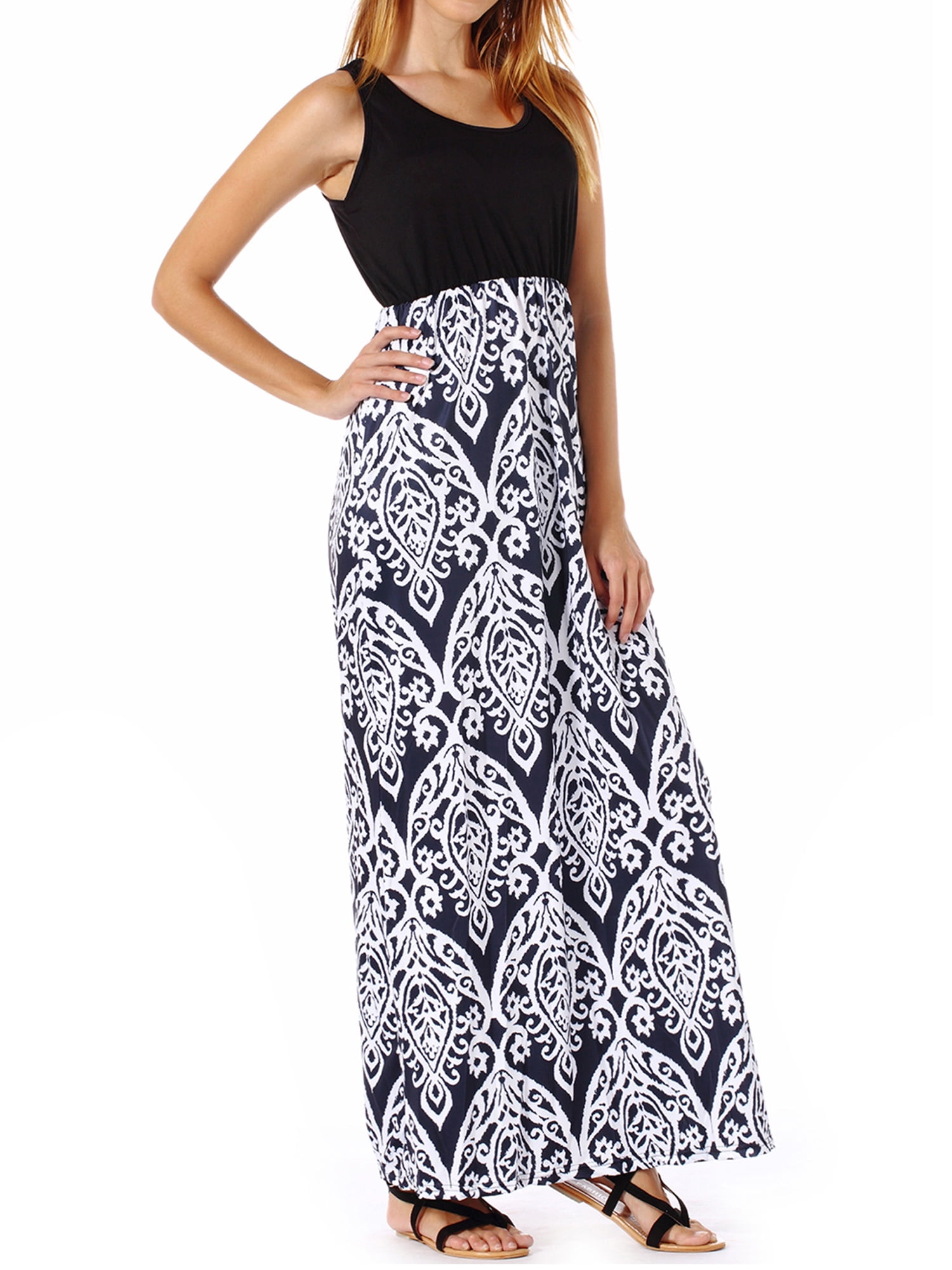 casual floral maxi dress