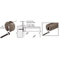 thumbnail image 4 of CRL GR25SECDU Dark Bronze Stabilizing End Cap for 2-1/2" Cap Railing, 4 of 4