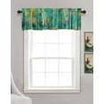 thumbnail image 3 of Modern Abstract Forest Tree Linen Curtain Valance for Bedroom/Bathroom/Kitchen/Office/Living/Dining Room Window,Green Painting Street Art Rod Pocket Topper Decorative Cafe Drapes Panel 42"x18", 3 of 6