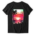 thumbnail image 6 of PVCS Womens Tops Women's Fashion Crewneck Printed Short Sleeve Tshirt Casual Loose Shirt Tops, 6 of 7