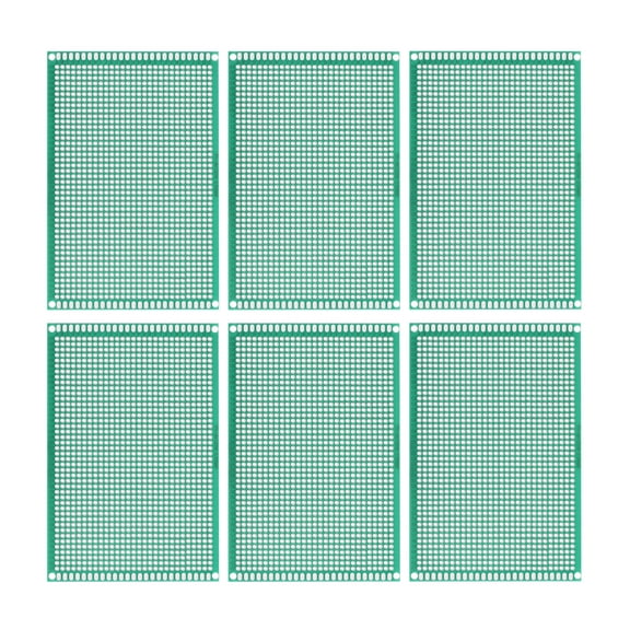 Uxcell PCB Board Single Sided Prototyping Boards Plated Through Holes 80mmx120mm, 6 Count