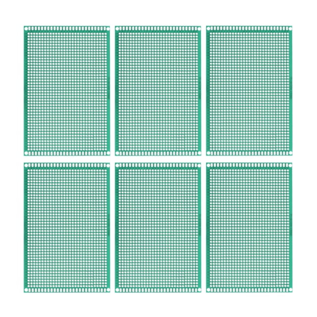 Unique Bargains PCB Conseil Simple Face de Prototypage Planches Plaqué à Travers les Trous 80mmx120mm, 6 Comte