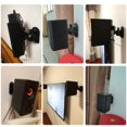 thumbnail image 3 of 2 Pcs Pivotant Réglable et -Tilt Angle de Rotation Fixation du Plafond Pince Réglable Universel par Satellite Haut-Parleur Support Mural, Noir, 3 of 9