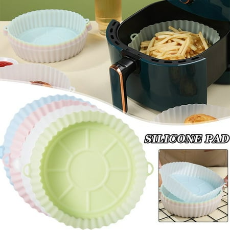 

gluttony Food Grade Silicone Easy Cleaning Air Fryer Liners Reusable Air Fryer Silicone Pot Food Safe Air Fryer Oven Accessories Replacement