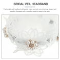 thumbnail image 3 of Sensethe Bridal Bride Pearls Veil Women's Tulle Long Veil Headband for Wedding Party, 3 of 7