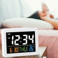 thumbnail image 3 of Reloj despertador LCD Jadeshay con pantalla grande color Blanco, 3 of 8