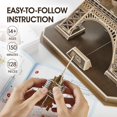 thumbnail image 4 of Puzzle 3D CubicFun Eiffel Tower con brillantes luces LED, 84 unidades, 4 of 8